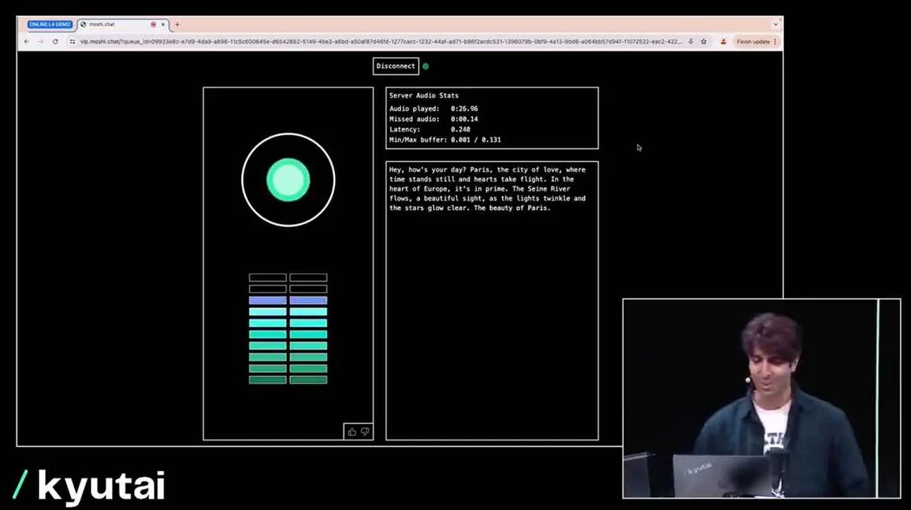 kyutai 法国AI初创公司推出 Moshi